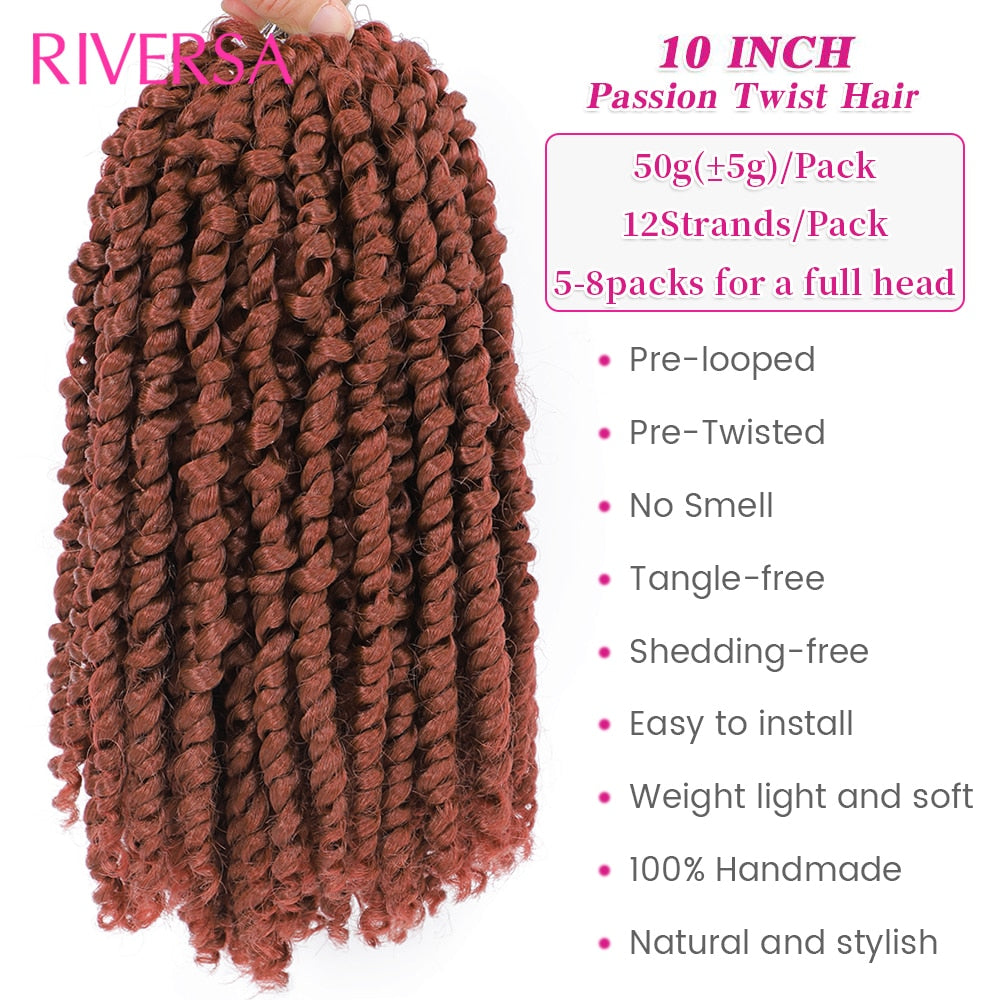 Passion Twist Crochet Hair Pre-Looped Synthetic Braiding Hair