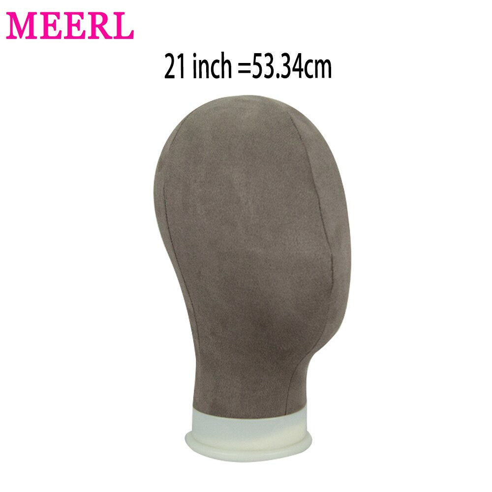 23Training Mannequin Head Canvas Head For Wigs Making Wig Hair